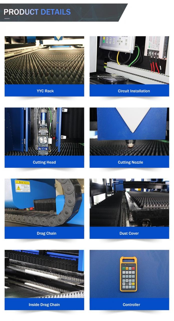 Mesin Pemotong Laser Gentian 1000w 1500w 2000w 3000w Untuk Pemotongan Karbon Besi Logam