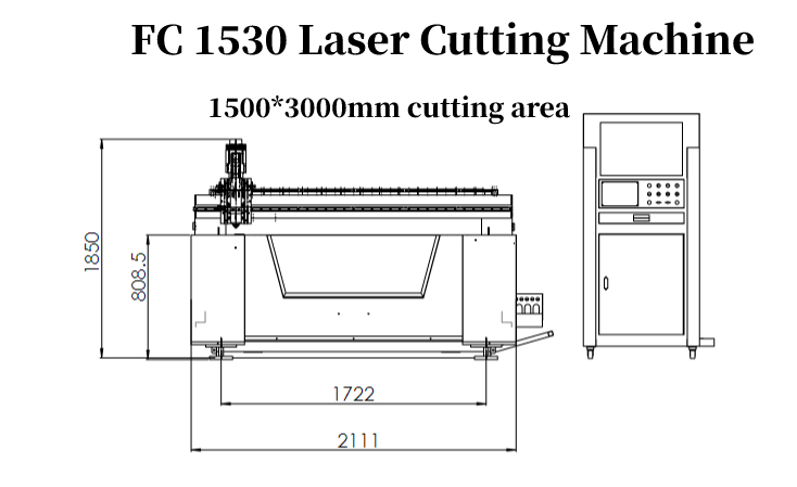 China Industrial Metal Aluminium 1kw 2kw Sheet Metal Fiber Laser Cutting Machine